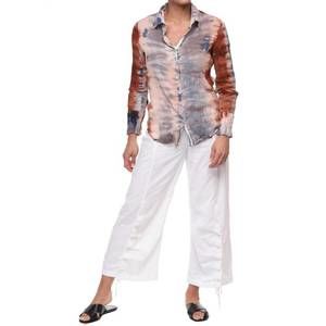 NEW TULIP CLOTHING gretchen button down blouse in havana